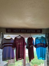 West Ham United Retro AVCO Shirt Claret Blue  job lot 4 shirts size large men’s