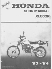 1983-1984 Honda XL600r Motorcycle Service Repair Manual