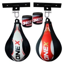 Double End Dodge Speed Ball & Swivel Boxing Punch Bag MMA Speed Bag Training Set