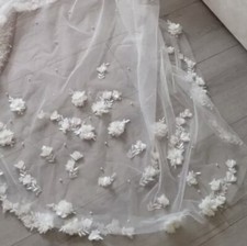 Bridal Cathedral Veil White 3D