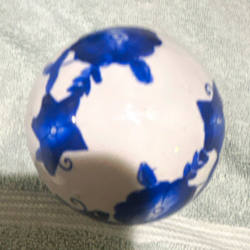 Blue white floral ceramic - blue,