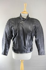 AKITO LADIES CLASSIC BLACK LEATHER BIKER JACKET 34-36 INCH CHEST/SIZE 12