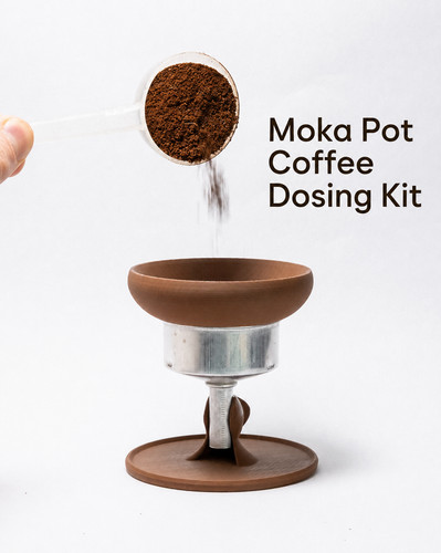 Moka pot coffee - pot, dosing