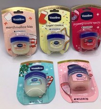 Vaseline Mini Lip Therapy Jars Pomegranate Sugar Cookie Marshmallow Mint Bubbly