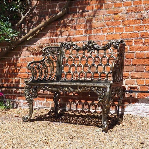 Metal garden bench - garden,