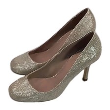 Next Evening Wear Party Shoes Pale Gold Sparkly UK 4.5 EUR 37.5