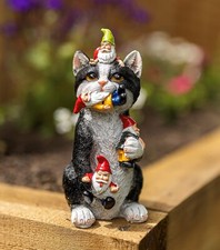 Gnome Eating Cat Ornament
