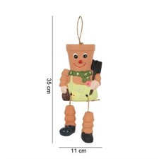 Terracotta flower pot man - terracotta,