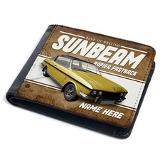 Personalised Sunbeam Wallet British Classic Car Rapier Fastback Mens Gift CL48