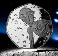 Extremely Rare .999 'TRITANIUM' Alien Coin/Artefact. Area 51. UFO/Space/Aliens