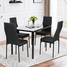 5 Piece Table and Chairs Dining Table Set Kitchen Table for Small Spaces Dinning