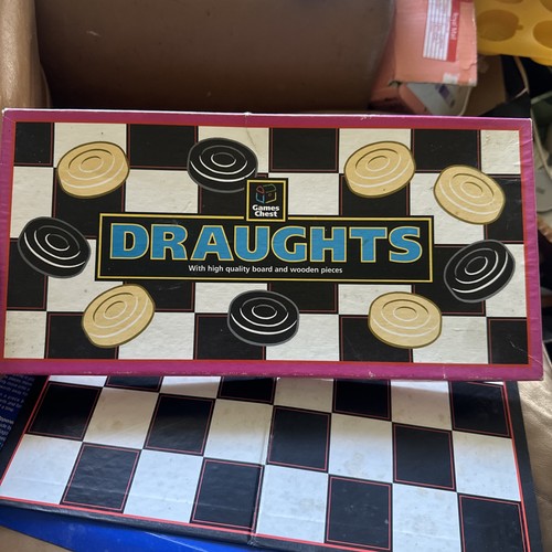 Vintage games chest draughts - chest,