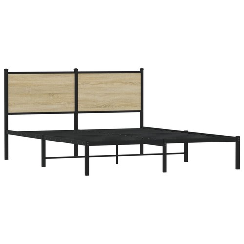 Metal bed frame with - bed,