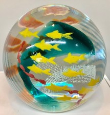 Vintage ART GLASS ball FISH