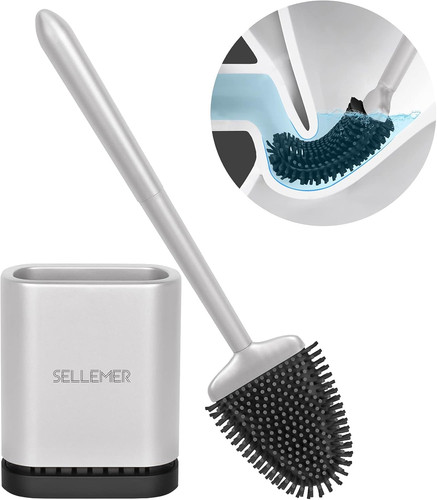 Toilet brush and holder set - toilet,