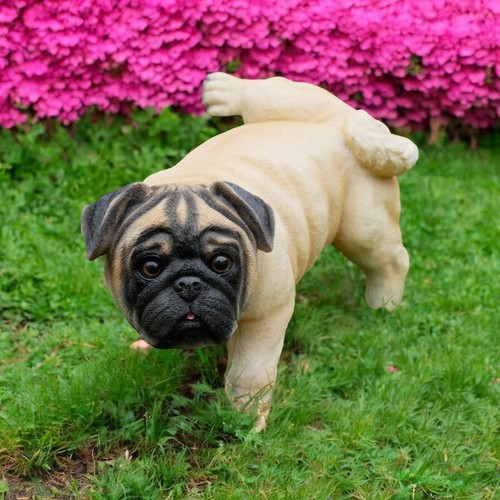 Pug dog garden ornament - garden,