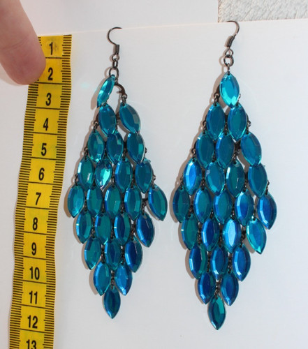 Vintage aqua blue drop - drop, dangle