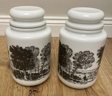 Vintage milk glass storage - milk,