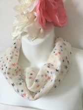 Cream Star Design Handmade Viscose Scarf with magnetic ends by Artydee Creations
