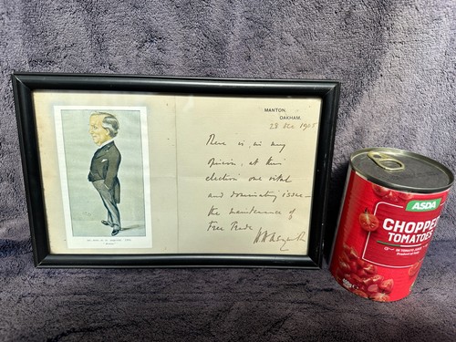 Framed signed antique 1905 - signed, h