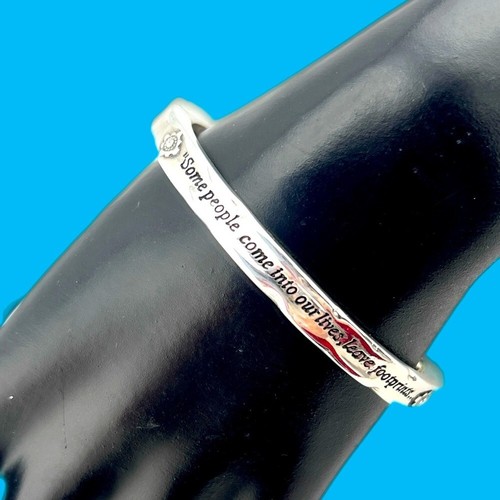 Footprints hinged bangle - footprints,