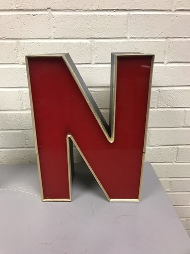 Vintage red neon sign letter - vintage,
