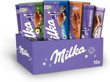Milka Selection Gift Box, Assorted Chocolate Bars, 100 g Bars (Pack of 10 Bars)