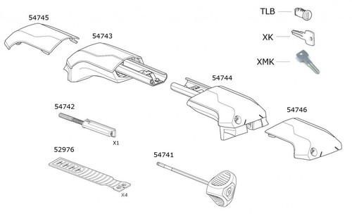 Thule edge raised rail - thule,