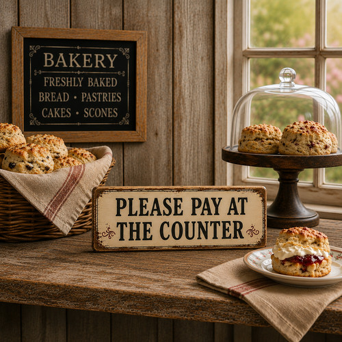 Pay the counter sign - pay,