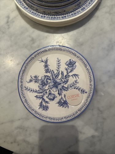 Coterie blue white toile - blue, +