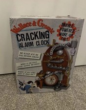 BNIB 2010 Aardman Wallace & Gromit - Cracking Alarm Clock - Marble Powered RARE