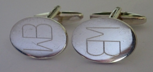 Pair hallmarked initials - w, b