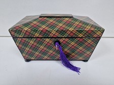 Vintage Tartan Ware Tea Caddy