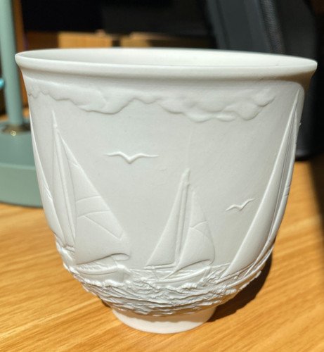 Porcelain cup with - with, yachts