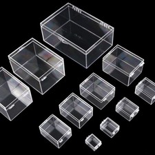 Square Cube Clear PC Small Boxes Storage Compartment Mini Box Plastic PC Box