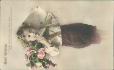 Birthday greetings floral Ettinger handcoloured