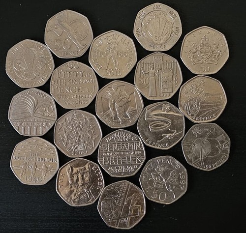 50p coins olympic memorial - coins,