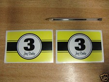 2x Joey Dunlop Number 3 decals / stickers large 4.5"x3"