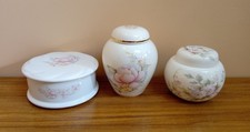 job lot 3x floral bone china denmead pottery prinknash abbey victoria