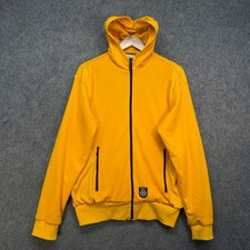 adidas Hoodie Mens UK Large Yellow Track Jacket Originals Snowflake Vintage 2002