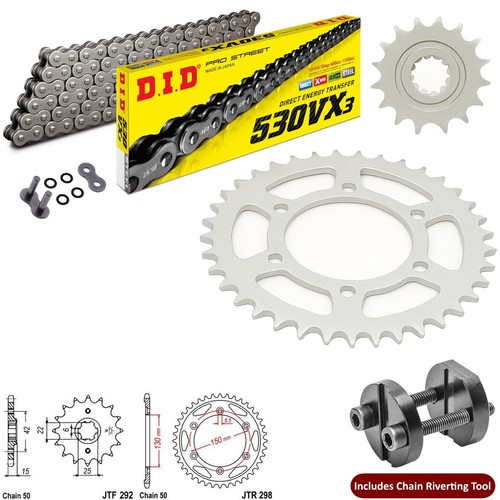 Ns400 chain and sprocket kit - r,