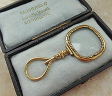 ANTIQUE GEORGIAN early VICTORIAN GOLD FILLED QUIZZING GLASS SPY GLASS QUIZZER