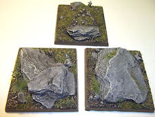 Wargames 3 x 50mm Square Rocky