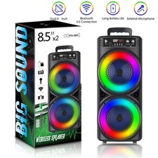 6500W Portable Bluetooth Speaker Sub Woofer Heavy Bass Sound System Party Mic