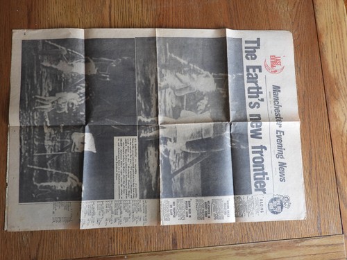 First moon landing newspaper - landing,,
