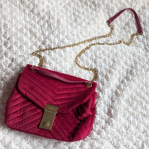 Carvela burgundy velvet bag - velvet,