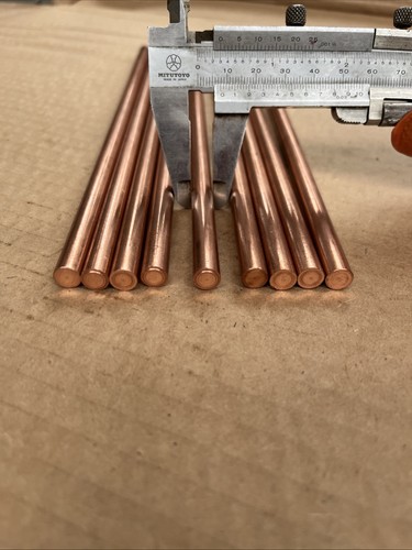 Solid copper rods - copper, mm