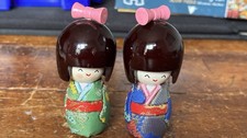 Kokeshi Dolls Pair 9cm Wooden