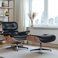 Walnut Black Eams-style Lounge