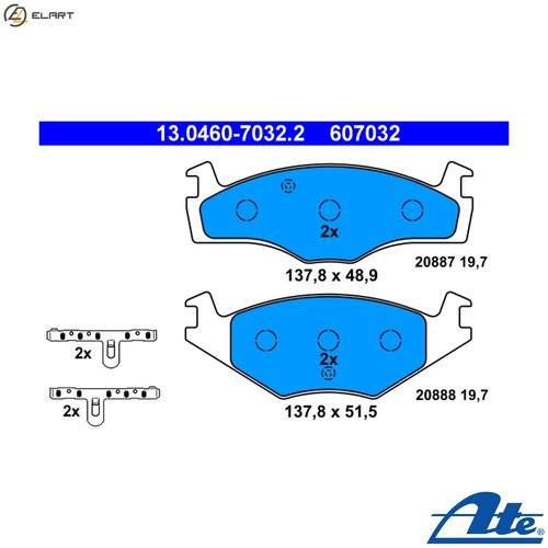 Brake pad set disc - brake,